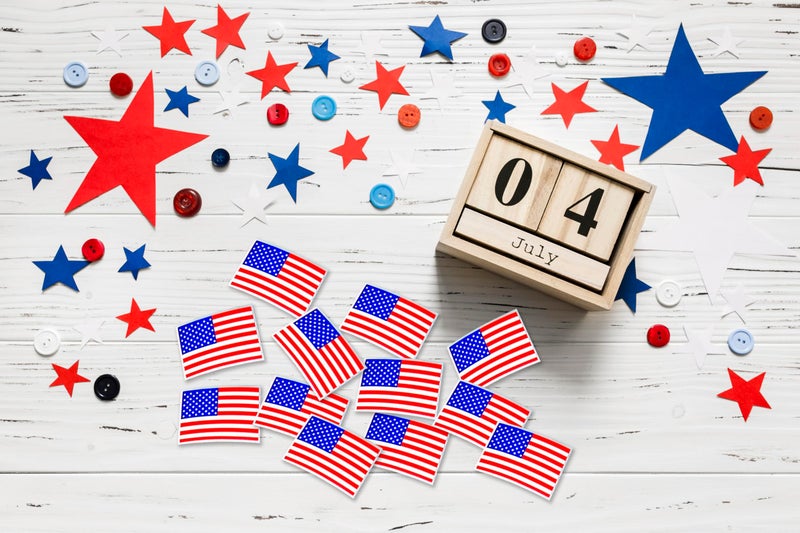 Fundraising For A Cause American Flag Shaped Stickers â€“ Large Patriotic USA Flag Decals for Parades, Events & Military Support (1 Roll-250) - Decorative Sticker - Not for mailing - Image 5